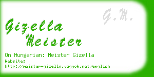 gizella meister business card